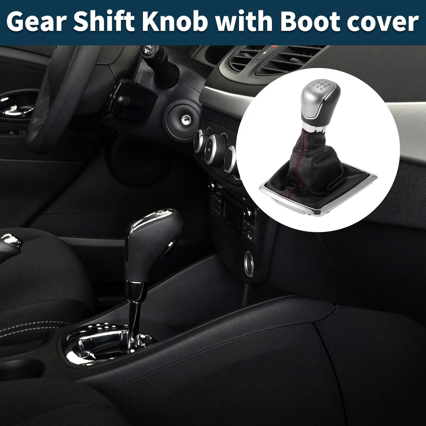 5 Speed Manual Gear Shift Knob with Cover for Ford Focus MK2 (2006–2011)