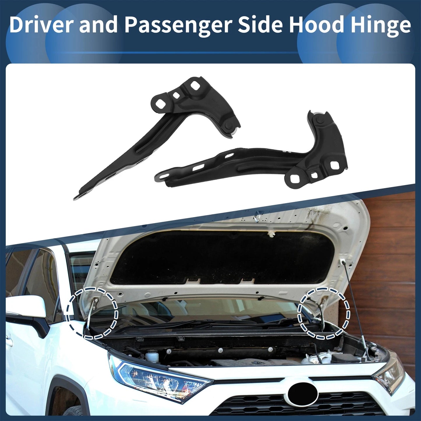 Hood Hinges for Chevrolet Equinox (2018–2023) No. 84054683, 1 Pair