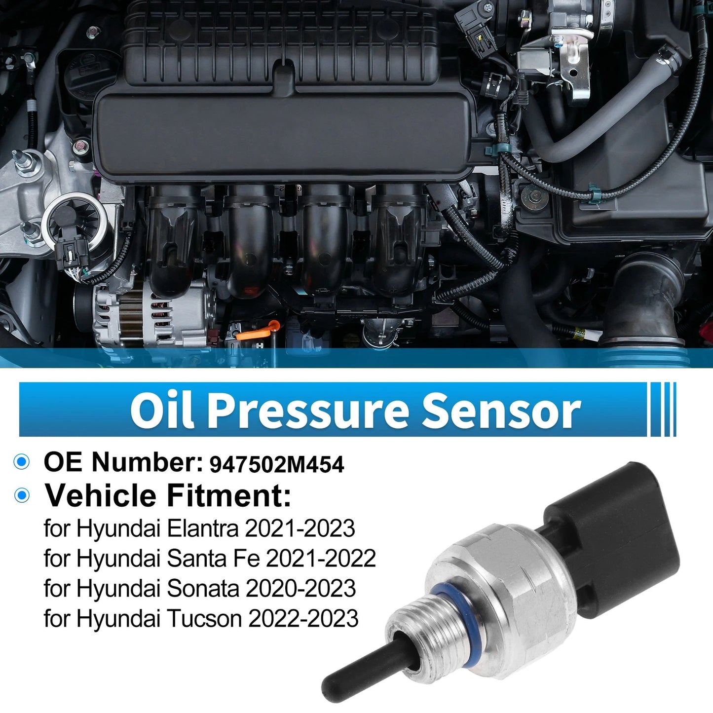 1 pcs Engine Oil Pressure Sensor No.947502M454 for Hyundai Elantra (2021–2023)