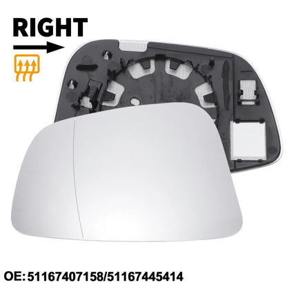 Heated Right Passenger Side Mirror Glass for BMW 5 6 7 Series (2016–2019)