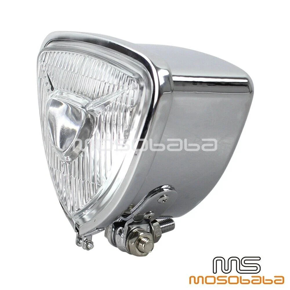 Chrome Triangle Retro Headlight for Harley Street Glide (2014-2023)