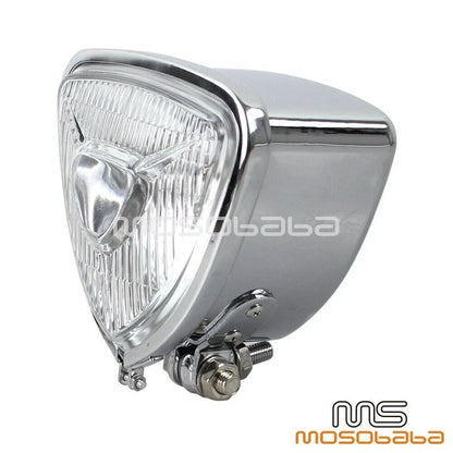 Chrome Triangle Retro Headlight for Harley Street Glide (2014-2023)