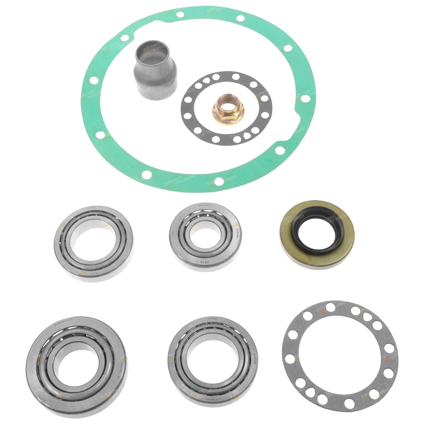 Front/Rear Diff Bearing Rebuild Kit + Oil for Landcruiser HJ60 HJ61 HJ75