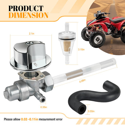 Gas Fuel Valve Petcock Line Hose Tube for Honda Sportrax 300 (1997–2006)