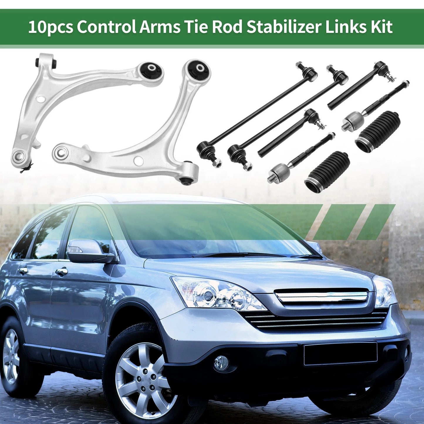 10pcs Front Suspension Control Arm Kit for Honda Odyssey (2005–2010) No.K750304