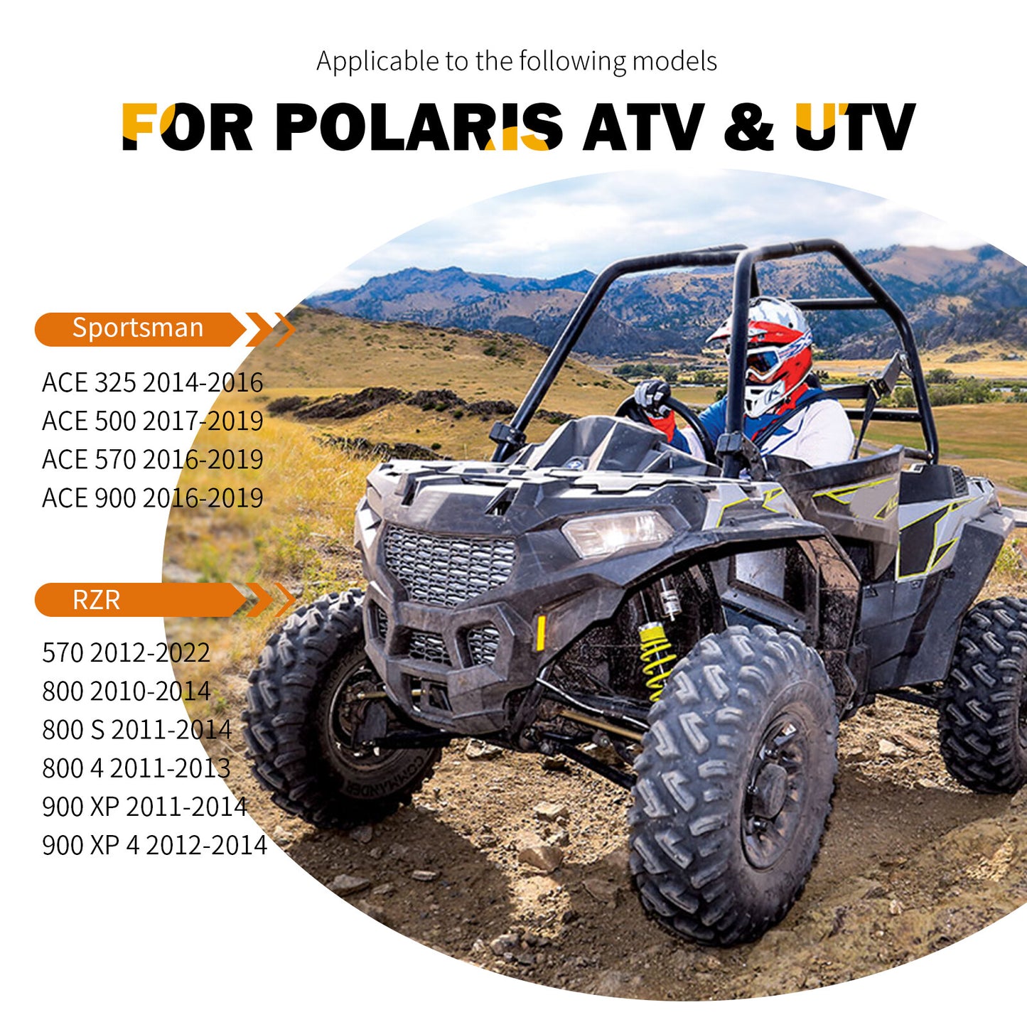 Set of 2 Bottom Seat Assemblies for Polaris ACE RZR 570 800 900