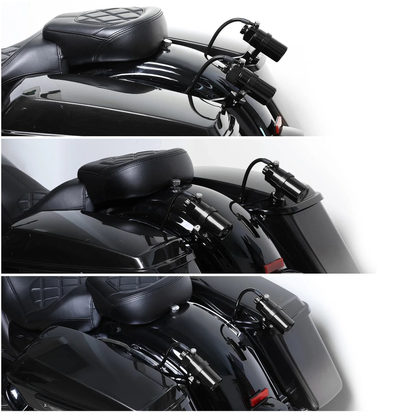 Remote Reservoir Rear Suspension Shocks for Harley Road Street Glide (14-25)