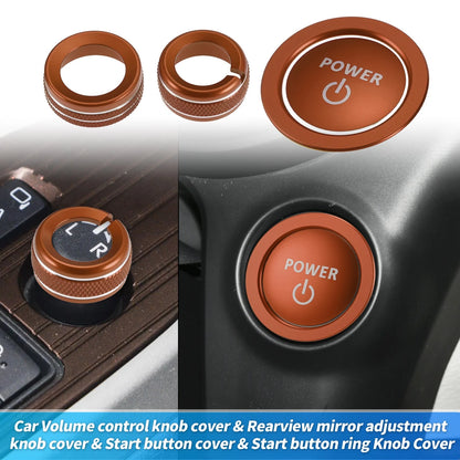 Volume Knob Cover Trim Ring   - Orange