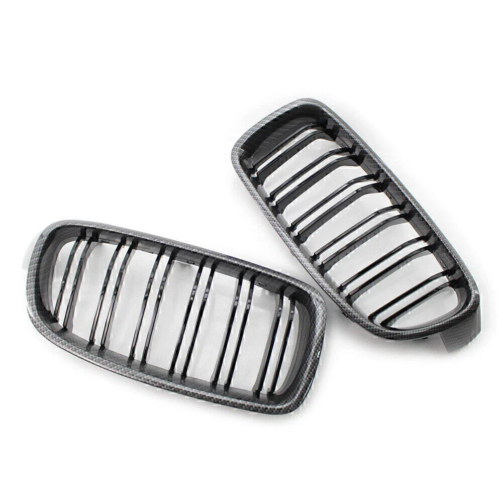 M3 Style Gloss Black Carbon Fiber Look Grilles for BMW F30/31 (2012-2018)