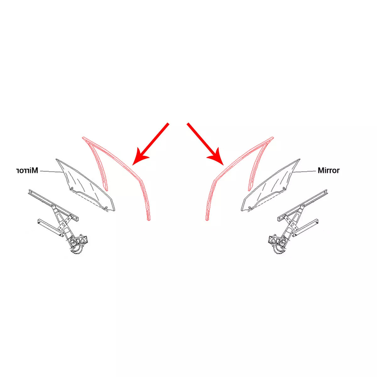 Glass Run Channel Set for Toyota Hilux LN85 YN85 LN86 YN86 RN106 RN130 1987