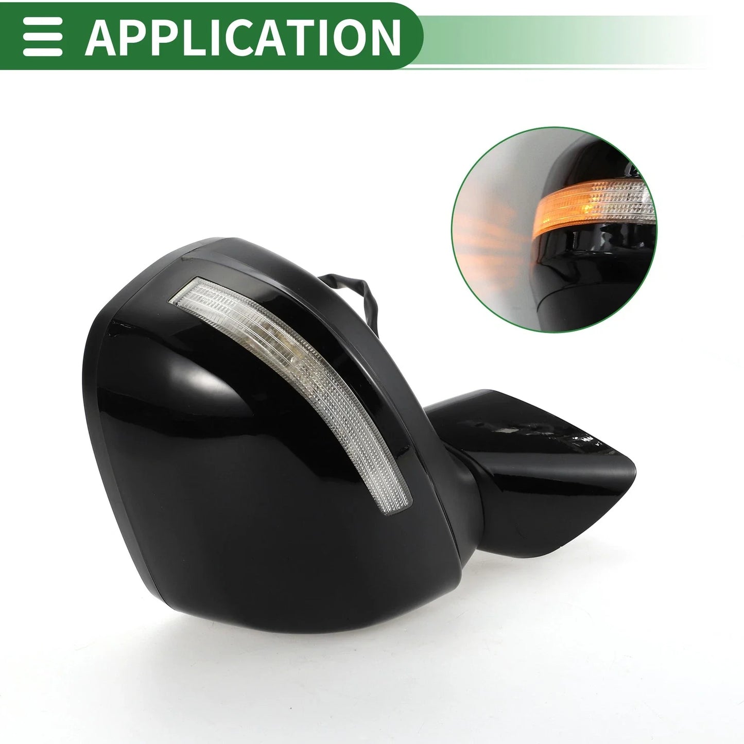 Right Side Door Mirror Replacement for Honda Civic (2016-2021) Gloss Black