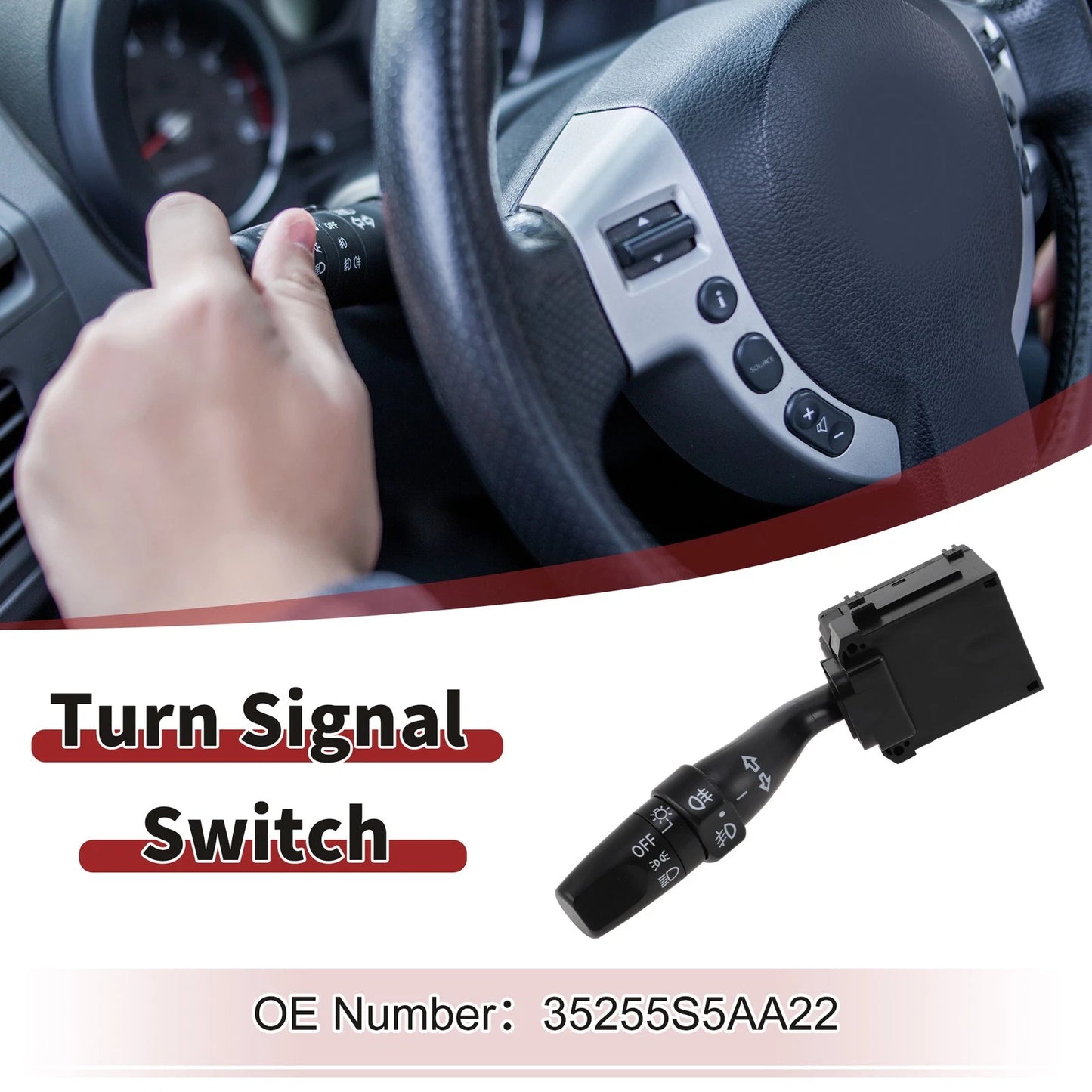 Turn Signal Switch No.35255S5AA22 for Honda Civic ES1 ES5 ES7 ES8 (2002–2005)