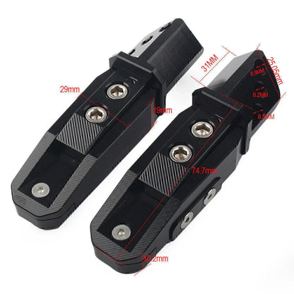 CNC Foot Pegs for Kawasaki ZX10R ZX6R ZX9R Z650 Z750 (2004-2023)