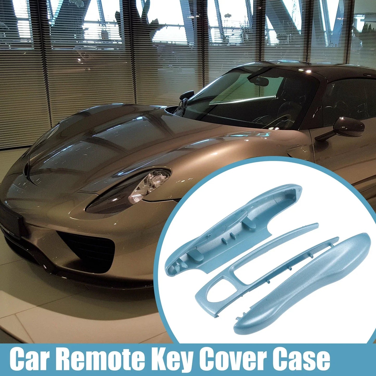Car Remote Key Shell Cover Case for Porsche Taycan 911 (2020-2021) Blue