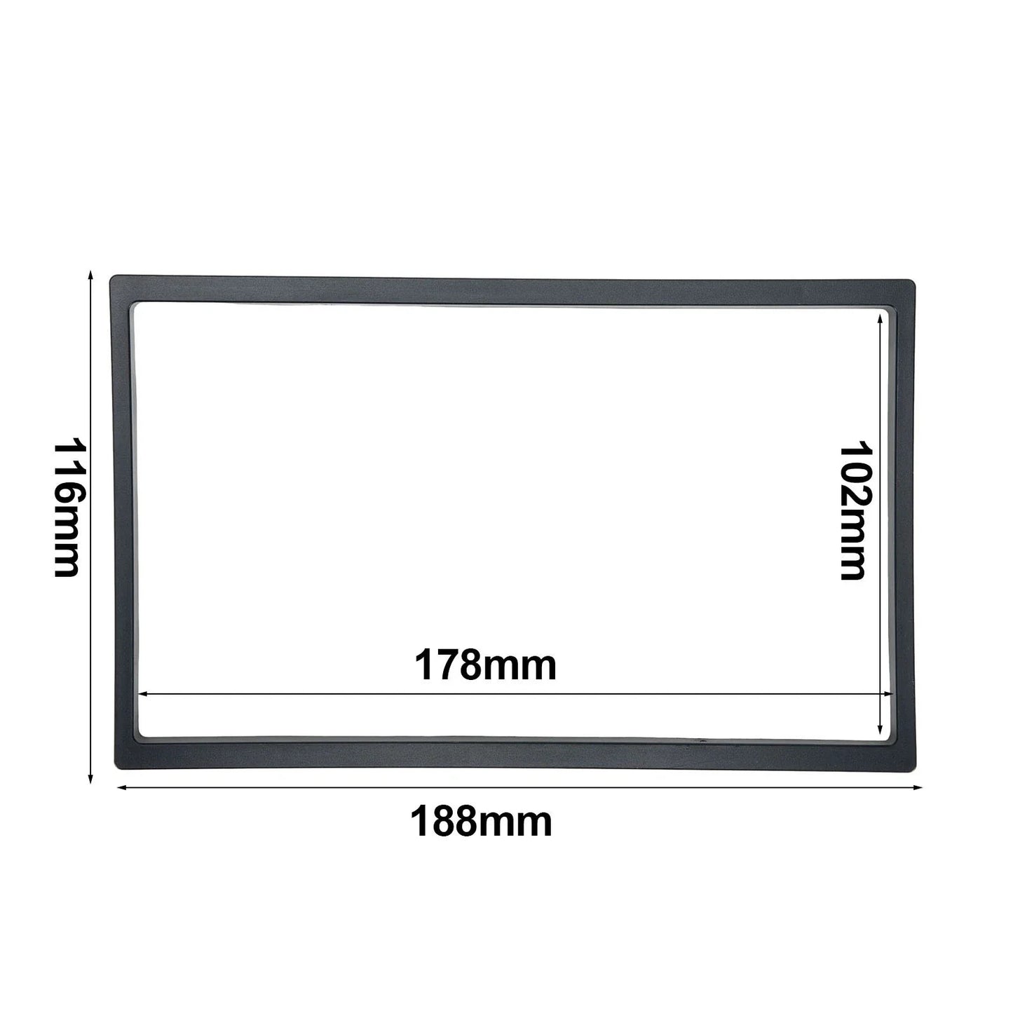 Radio Panel Surround / 2DIN / ABS Plastic Black Ultra-thin  (YYYY–YYYY)