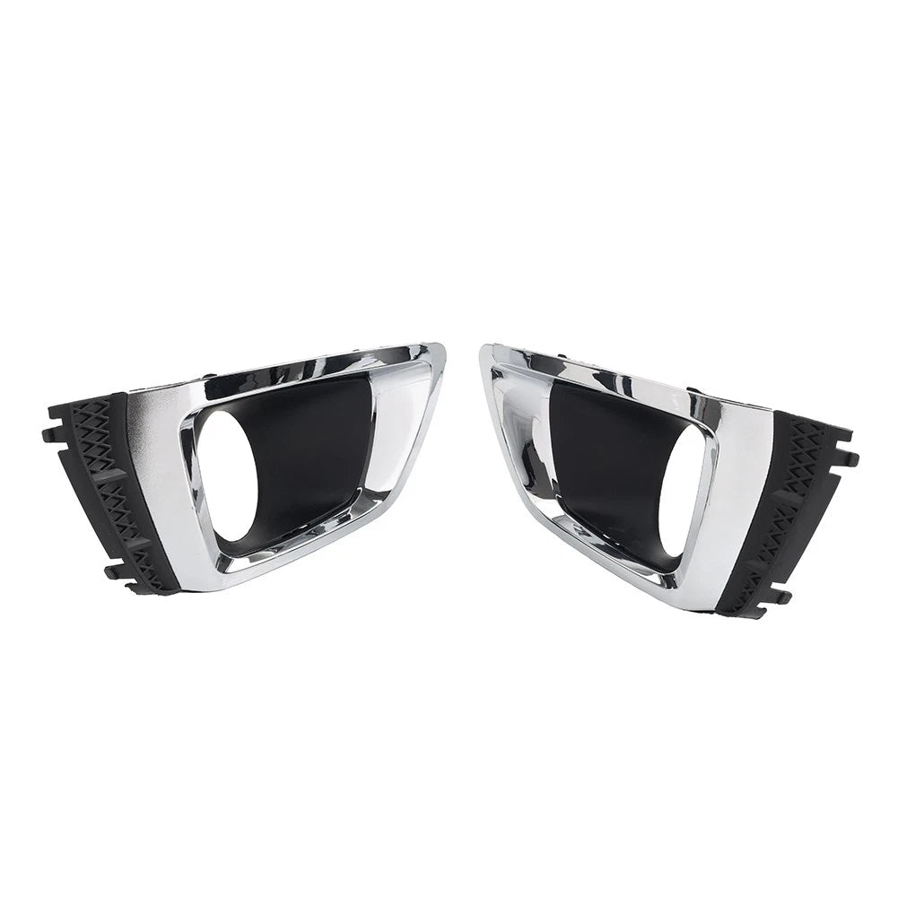 Set of 2 Front Bumper Fog Light Bezels Chrome for Subaru Forester (2014–2018)