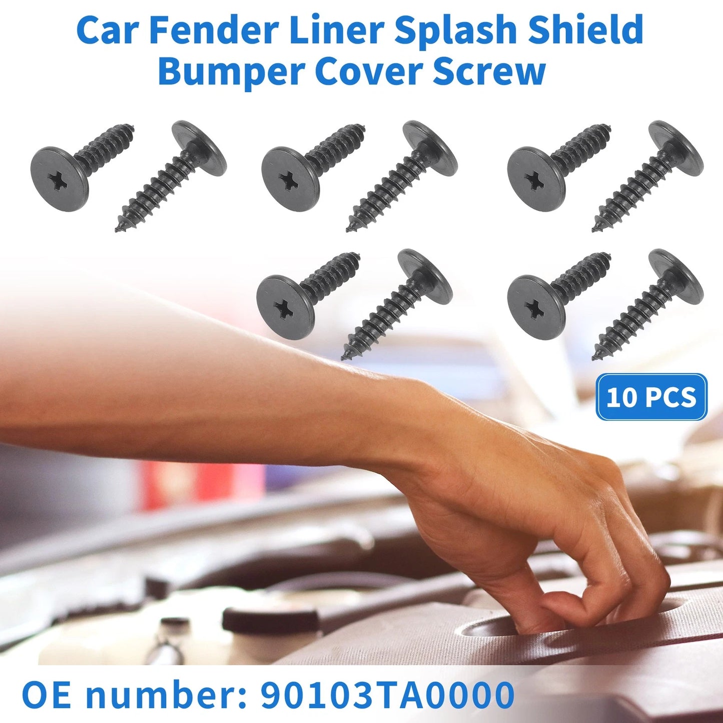 10 Pcs Fender Liner Splash Shield Bumper Cover Screw for Honda Accord