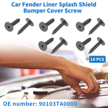 10 Pcs Fender Liner Splash Shield Bumper Cover Screw for Honda Accord