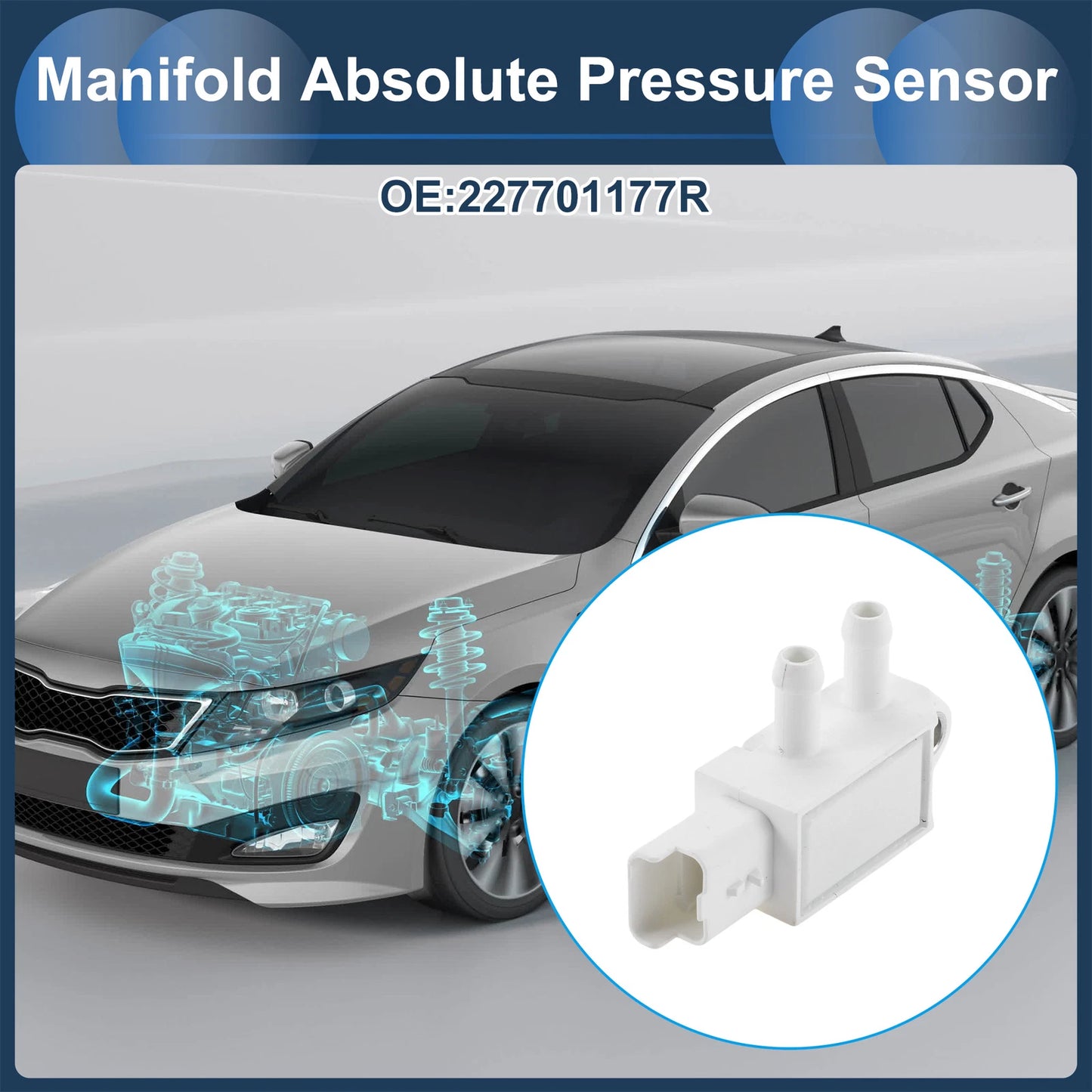 MAP Pressure Sensor No. 227701177R for Mercedes-Benz