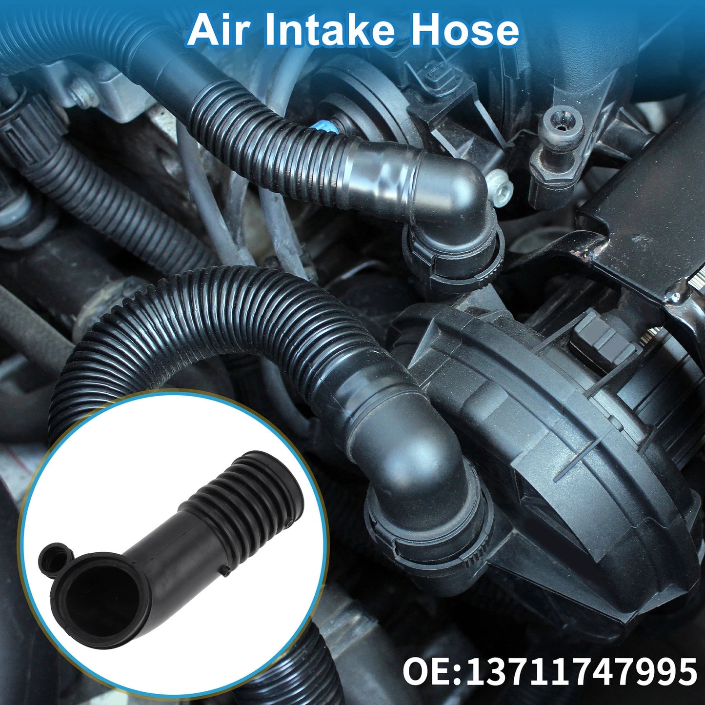 Engine Air Intake Hose for BMW 540i 740i 740iL (1993–1995) No. 13711747995