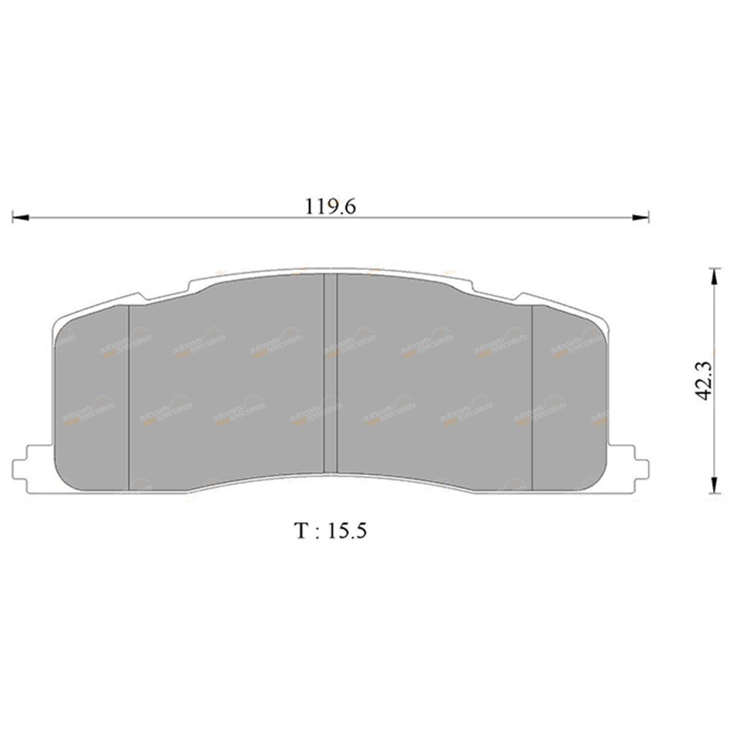 Set of 4 Rear Disc Brake Pads for Toyota Tarago (1990–2000)