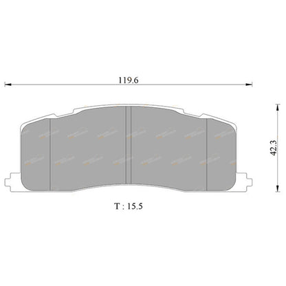 Set of 4 Rear Disc Brake Pads for Toyota Tarago (1990–2000)