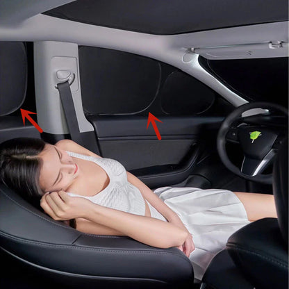 4X Car Side Window Sleep Privacy Blind Shading Sun Shade Covers for Tesla Model 3