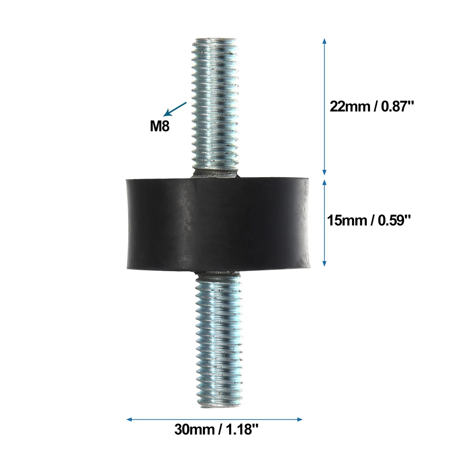 Set of 4 M8 Car Anti Vibration Rubber Isolator Dampers 30x15mm