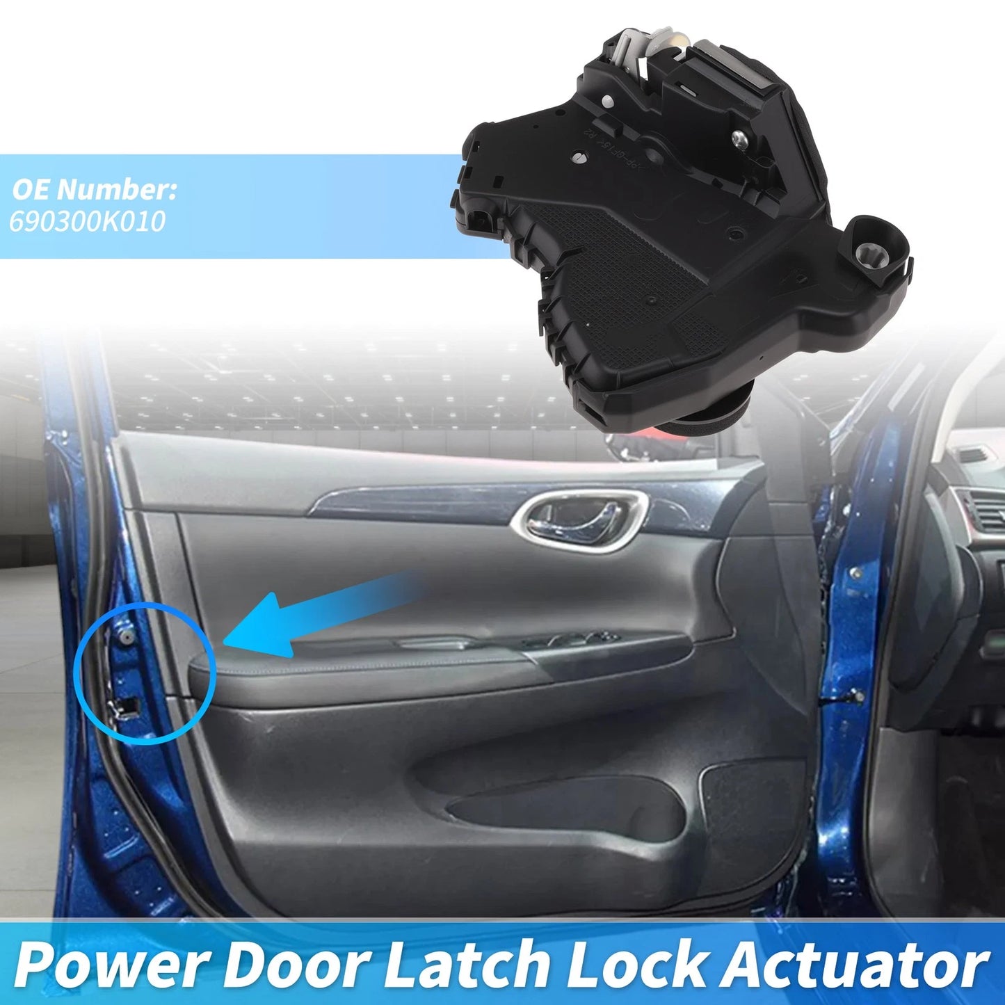 Front Right Power Door Lock Actuator 690300K010 for Toyota Hilux (2005–2015)