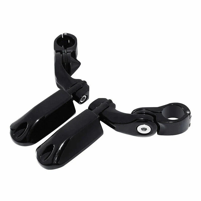 Black Engine Guard Highway Bar Footpegs for Harley Electra Glide (1997-2008)