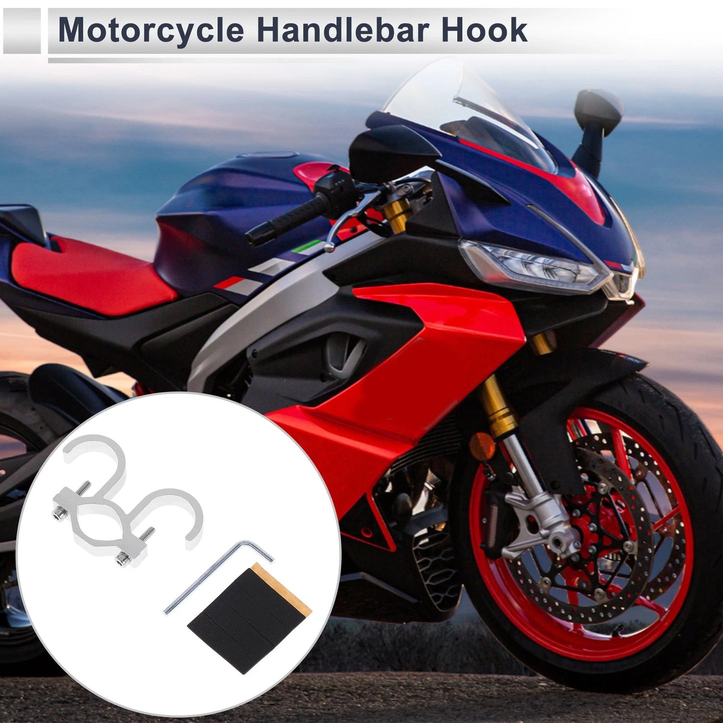 Set of 1 Aluminum Alloy Motorcycle Hanging Hook for Universal Models