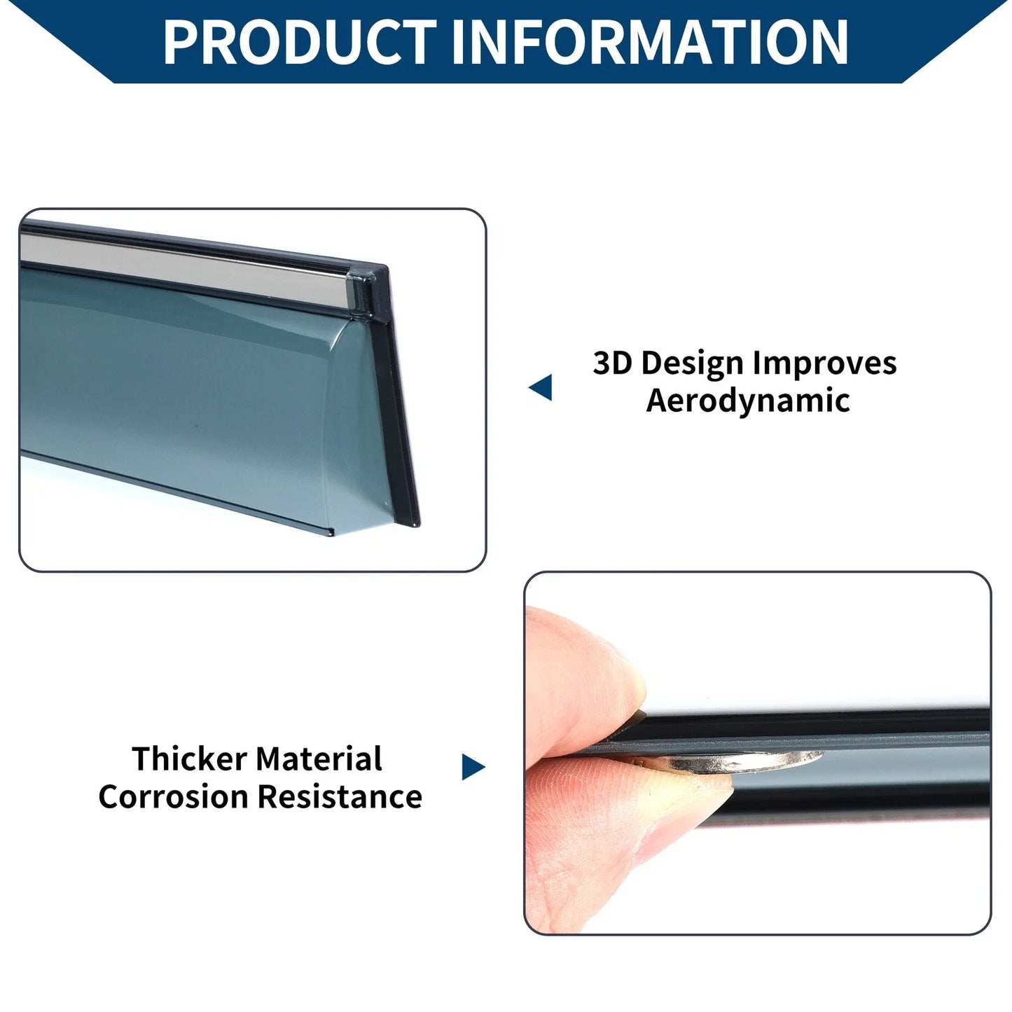 Car Window Deflectors for Honda CR-V Side Window Vent Visors (2023-2024)