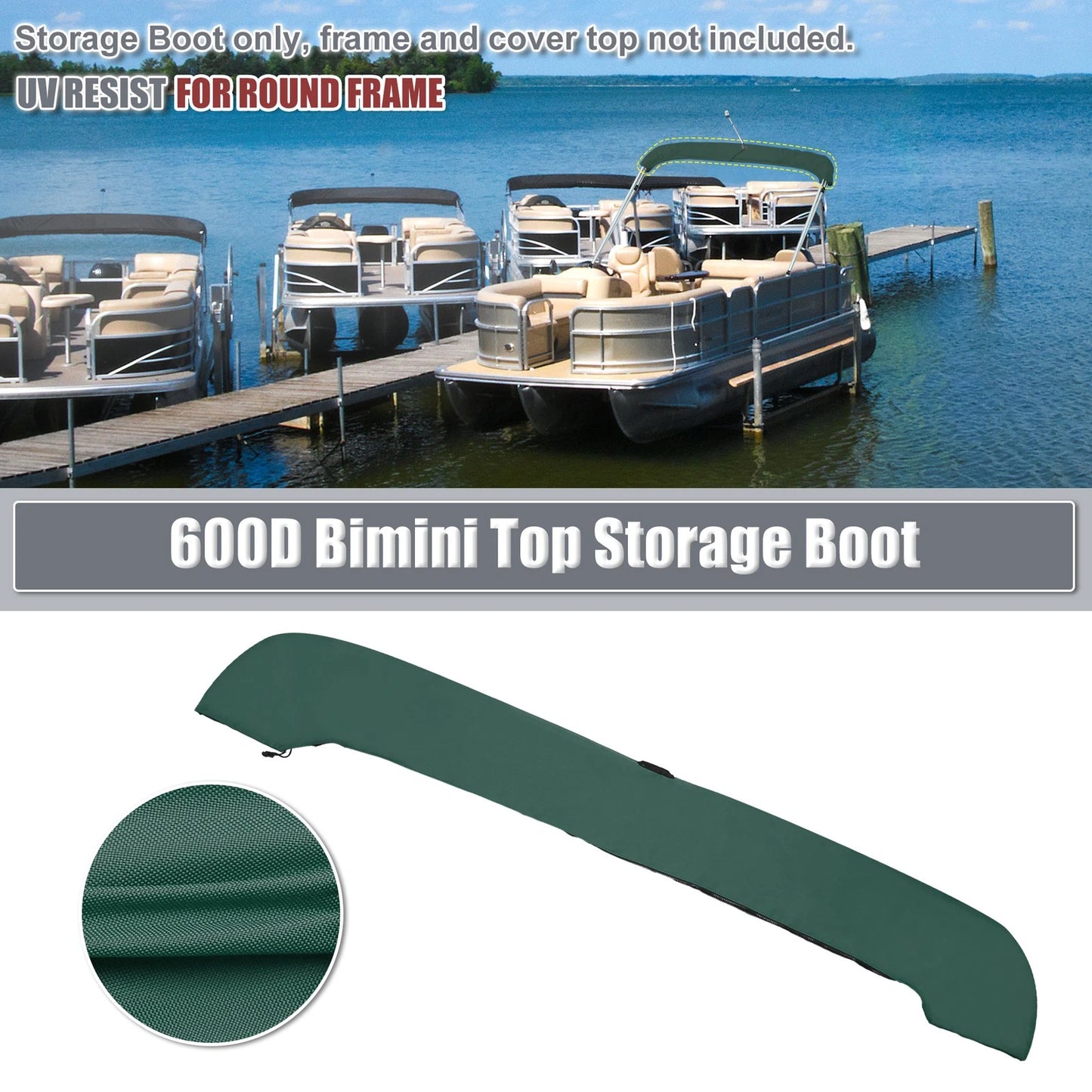 Bimini Top Storage Boot Cover for Universal Fit (91"-96" W)