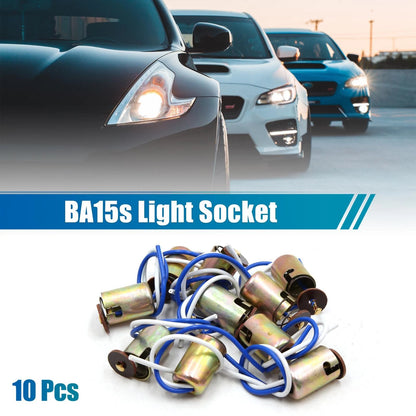 10pcs BA15S LED Light Bulb Socket Holder for Car Wiring Harness