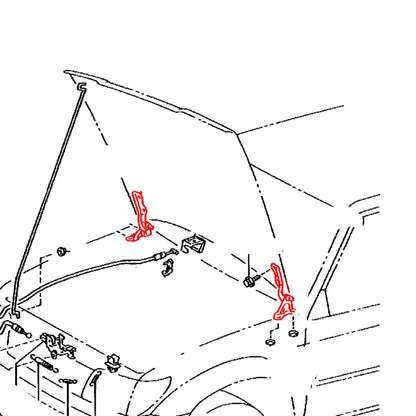 Hood Hinges for Toyota Hilux Revo 4WD (2015–2023)