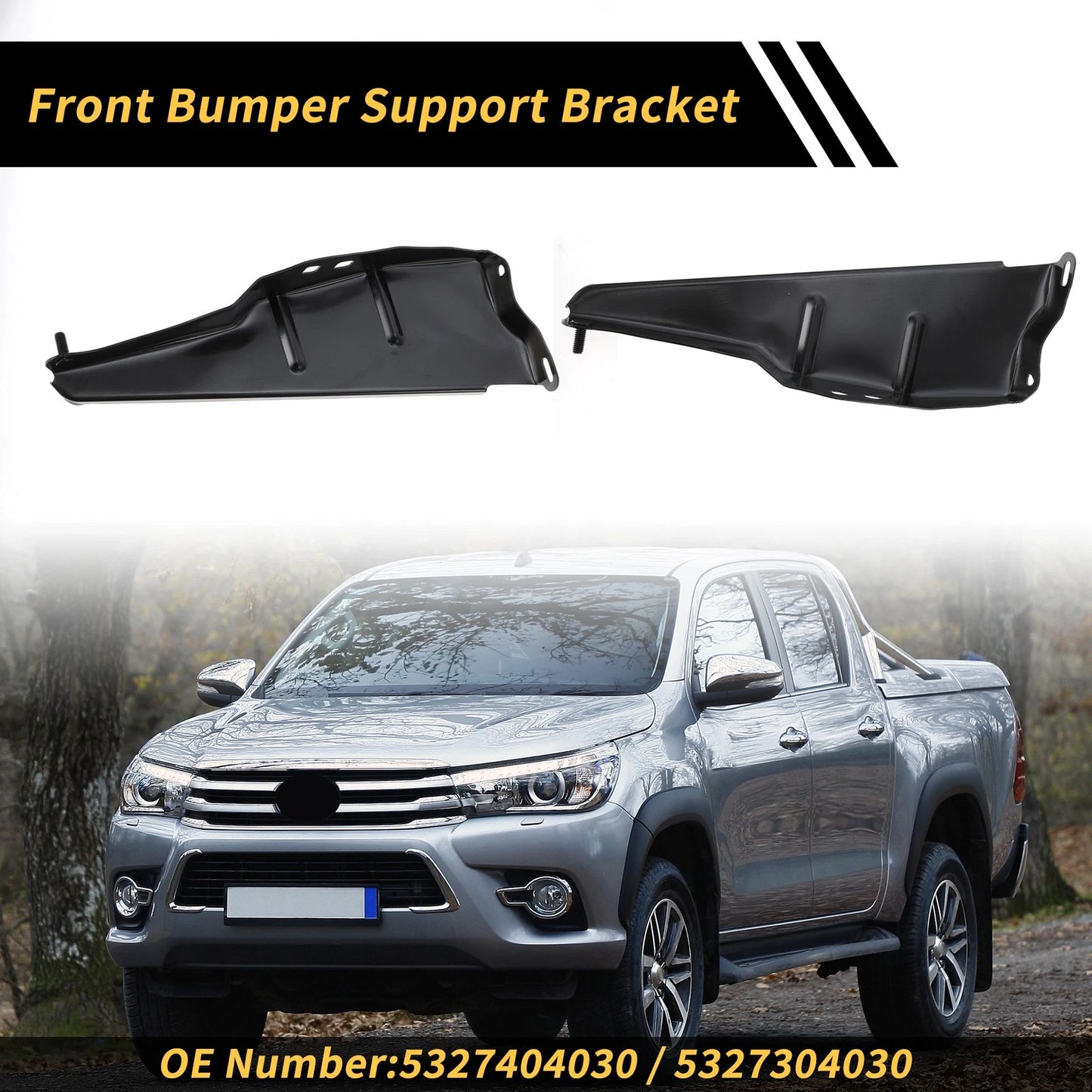 Pair Front Bumper Support Bracket for Toyota Tacoma (2012–2015) No.5327404030