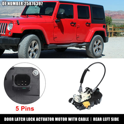 Rear Left Door Lock Actuator Motor with Cable for GMC Sierra 1500 (2007–2013)