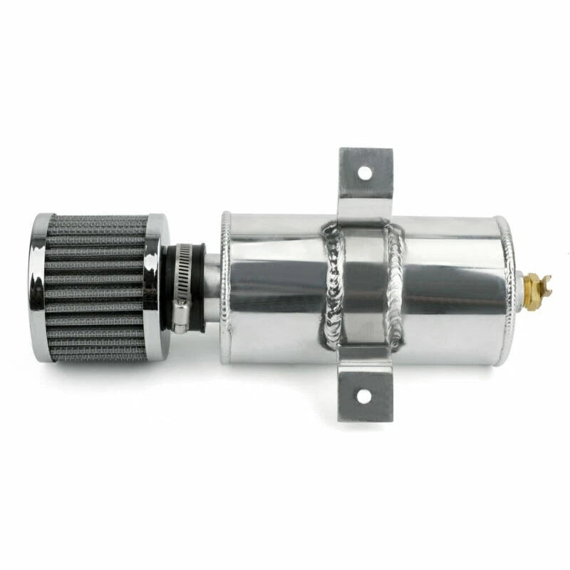 2X -10AN AN10 Inlet Outlet Port Alloy Baffled Oil Catch Can