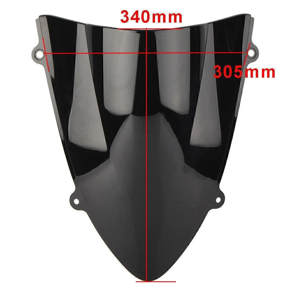 Double Bubble Windshield for Kawasaki Ninja 250R EX250 (2008-2012) Black
