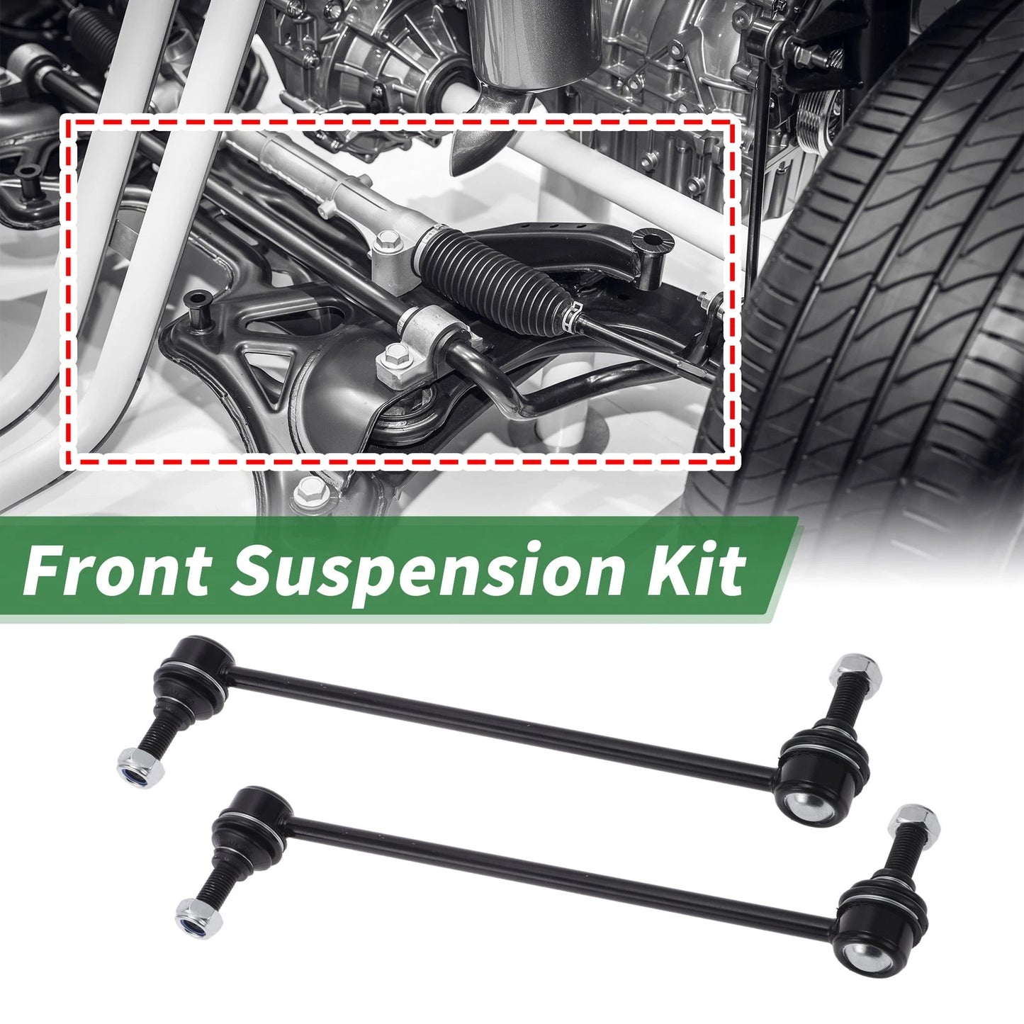 Set of 6 Tie Rod Ends Sway Bar Link for Buick Regal (2014–2017)