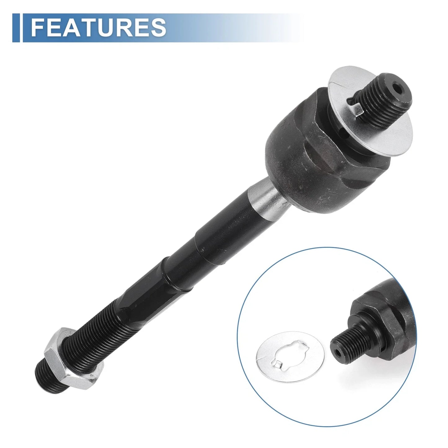 2 x Front Inner Tie Rod End Links for Kia Sorento, Hyundai Santa Fe (2003-2009)
