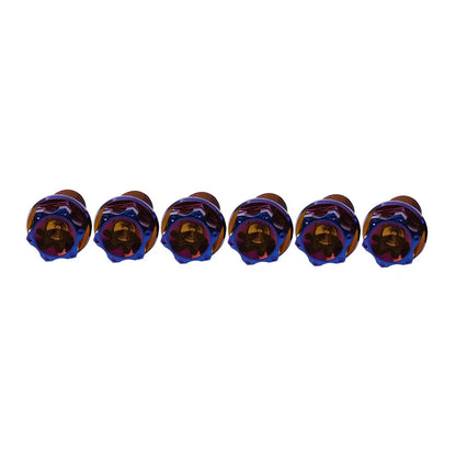 6pcs M6x30mm Titanium Torx Head Flange Screws for Bike Bicycle Motorcycle
