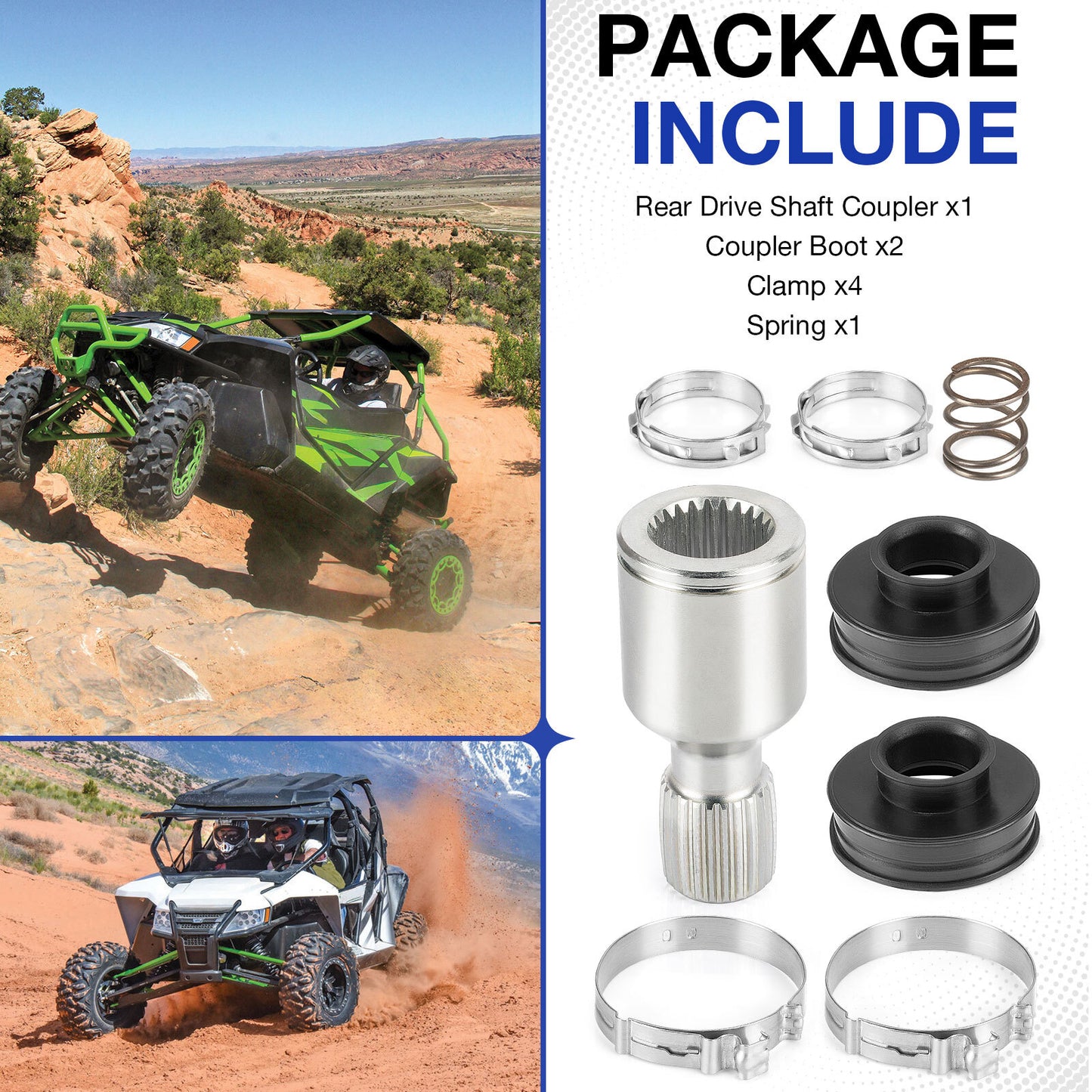 Rear Drive Shaft Coupler & Boot for Arctic Cat Wildcat 1000 (2012–2019)