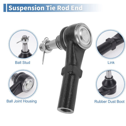 4pcs Front Inner Outer Tie Rod End Link for GMC Sierra 2500 HD (2011–2019)