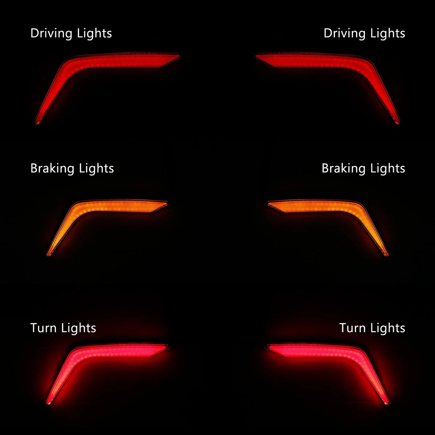 Rear Saddlebag Turn Brake Light Accents for Honda Goldwing GL1800 (2018-2024)