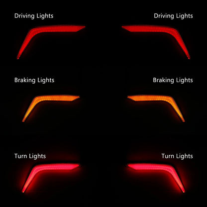 Rear Saddlebag Turn Brake Light Accents for Honda Goldwing GL1800 (2018-2024)