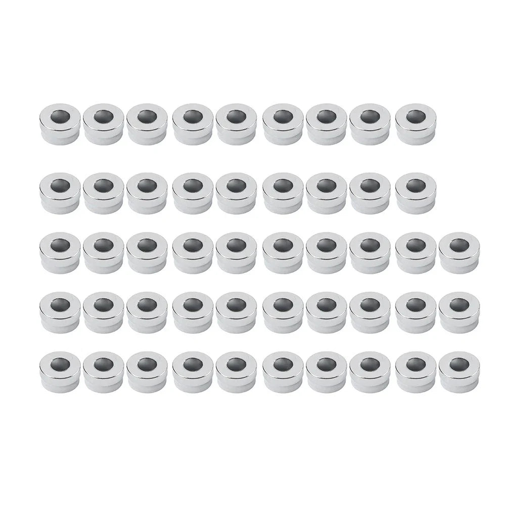 48X Chrome Engine Bolt Topper Caps for Harley Twin Cam Touring Road Glide