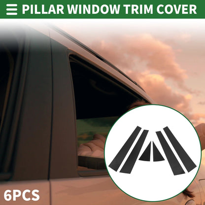 6 x Door Pillar Window Trim for Chevy Impala (2000-2005) Black