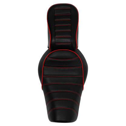 Driver & Passenger Seats for Harley Iron 883 XL883N (2016-2022) Black Red