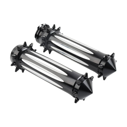 Spikes 1'' Motorcycle Hand Grips for Harley Touring Dyna Softail